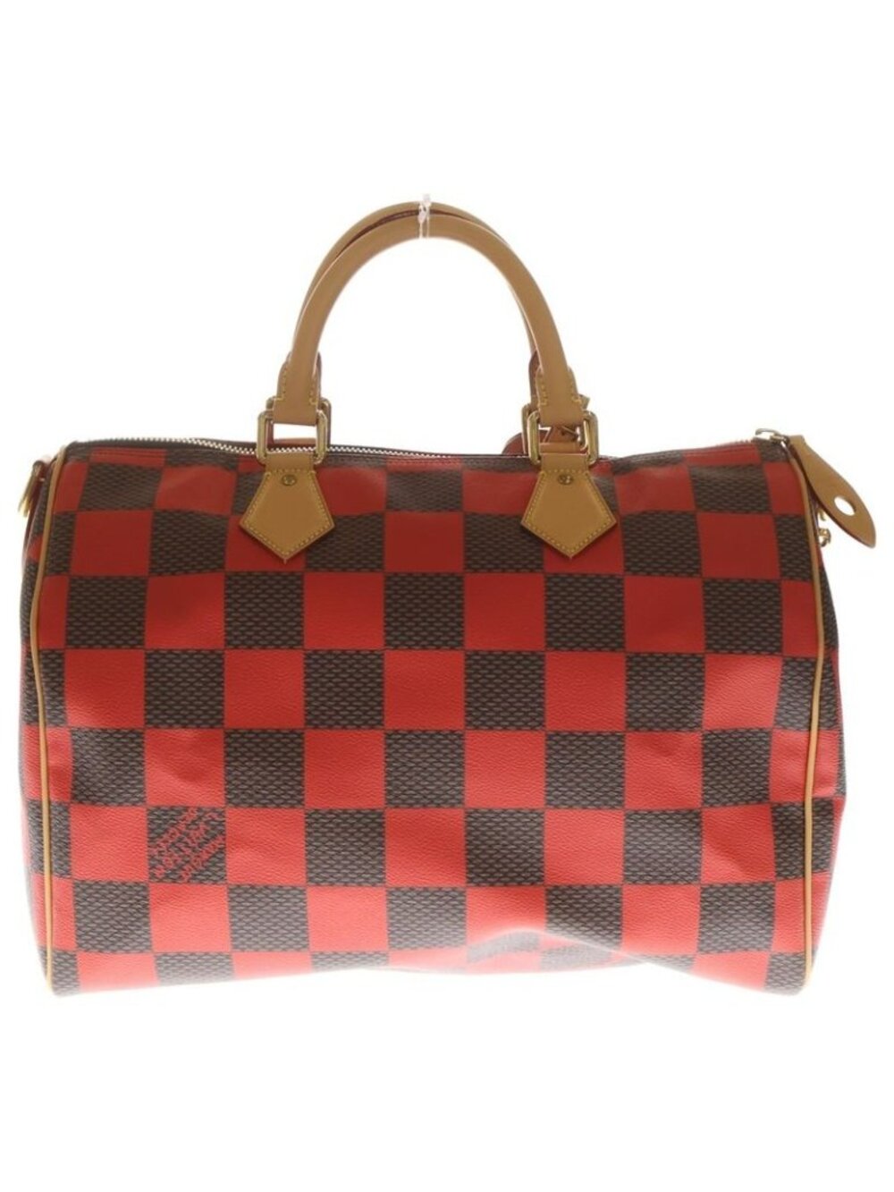 Louis Vuitton Damier Speedy 40 Bandouliere Boston Bag Red Brown - Picture 2 of 6